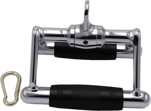 Vista 10 de qibylift Barra desplegable LAT, barra de presión recta giratoria en forma de V, cuerda de tríceps, accesorio de cable de mango de doble fila D