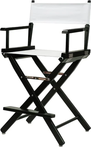 Vista 37 de Casual Home - Silla de director de 18 in, marco negro, lona negra, altura clásica Marco negro - Madera maciza