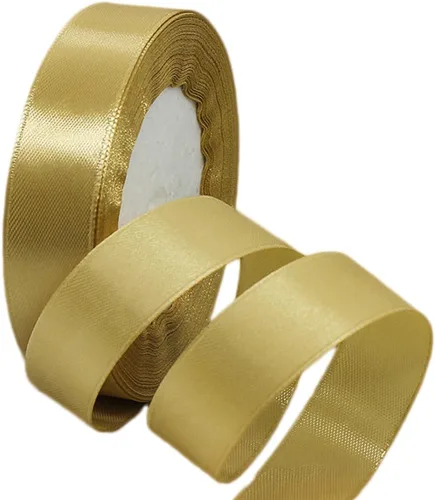Vista 135 de Cinta beige de 1-1/2 pulgadas x 25 yardas, cinta de satén de tela de color sólido para envolver regalos, manualidades, ramos de novia, coronas