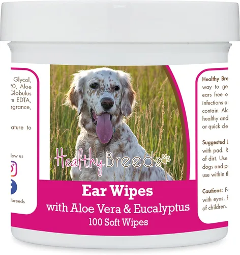 Vista 38 de Healthy Breeds Affenpinscher Toallitas de limpieza de oídos con aloe y eucalipto para perros, 100
