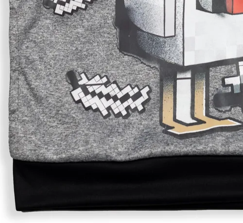 Vista 7 de Minecraft Creeper Zombie Steve - Sudadera con capucha de forro polar para niños pequeños a grandes