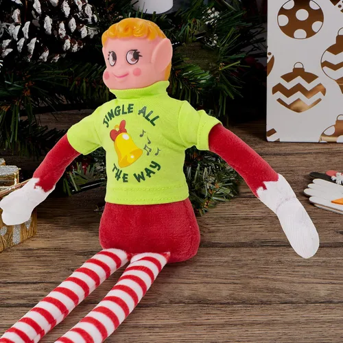 Vista 7 de JOYIN 4 paquetes de ropa de Navidad para muñeca, camisetas elegantes estilo invierno para ropa de muñeca, decoraciones de Navidad y temporada