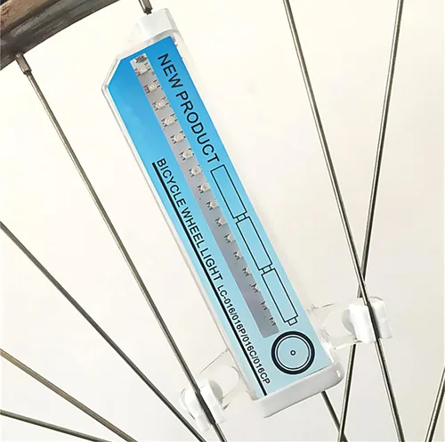 Vista 6 de Luz de rueda de bicicleta, luces de rueda de neumáticos de bicicleta, 32 luces LED de flash con radios, 32 patrones diferentes, cambio de luces