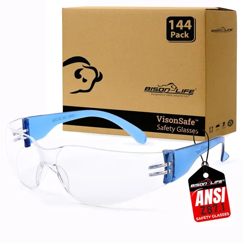 Vista 21 de BISON LIFE Gafas de seguridad surtidas para hombres y mujeres ANSI Z87.1