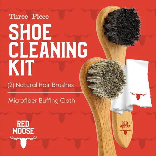 Vista 2 de RED MOOSE Crema para botas y zapatos - Kit de pulido para zapatos de cuero - Haz que tus zapatos brillen - Fabricado en los EE.UU