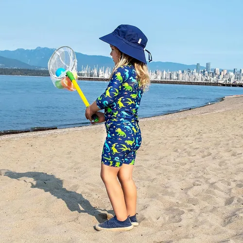 Vista 4 de JAN & JUL Sombrero de sol acuático para niños 50+ UPF Grow-with-Me Aqua-Dry