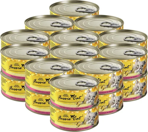 Vista 13 de Fussie Cat Fórmula de pollo súper premium en salsa sin granos, comida húmeda para gatos de 2.82 onzas, caja de 24