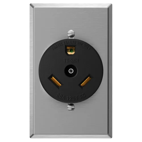 Vista 13 de AIDA Enchufe de repuesto para autocaravana de 30 amperios y 125 V, enchufe de ángulo resistente NEMA TT-30P, grado industrial autoconectado a tierra