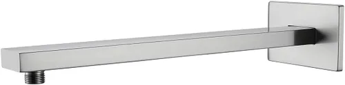 Vista 9 de RANDOM Brazo de ducha dorado cepillado de 16 pulgadas con brida y cinta de teflón, tubo extensor de extensión de acero inoxidable grueso