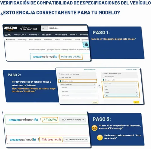 Vista 2 de AS Conjunto de faros delanteros compatible con 2007 2008 2009 2010 2011 2012 2013 2014 Sierra/07-13 GMC Sierra 1500/07-14 GMC Sierra 1500HD 2500HD