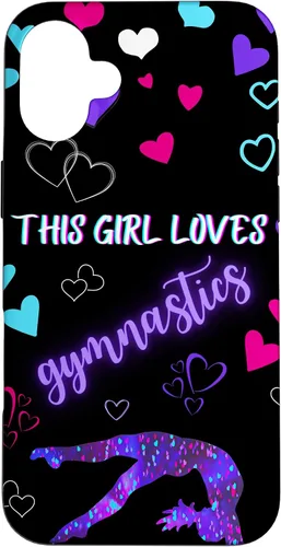 Vista 22 de Funda para iPhone 16 Gymnast This Girl Heart Loves Gymnastics Pink Teal