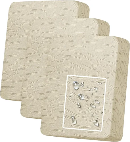 Vista 60 de MAXIJIN Fundas de cojín impermeables para sofá, funda de cojín individual de asiento de silla, fundas elásticas para sofá modular con parte inferior