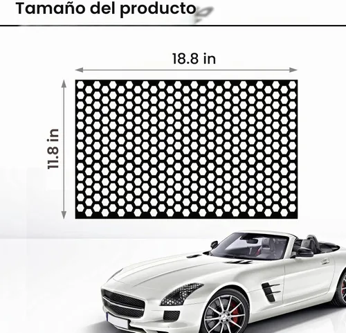 Vista 2 de 2 Calcomanías Universales para Luz Trasera de Automóvil Tipo Panal, Lámina Autoadhesiva de Tinte DIY para Automóvil para Cubierta y Moldura de Luz
