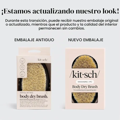 Vista 2 de Kitsch Cepillo corporal de cepillado en seco para drenaje linfático