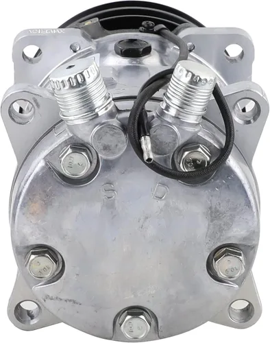 Vista 4 de Compresor universal del A/C con 2PK embrague SD 507 estilo 5H11 R134a V correa 12V