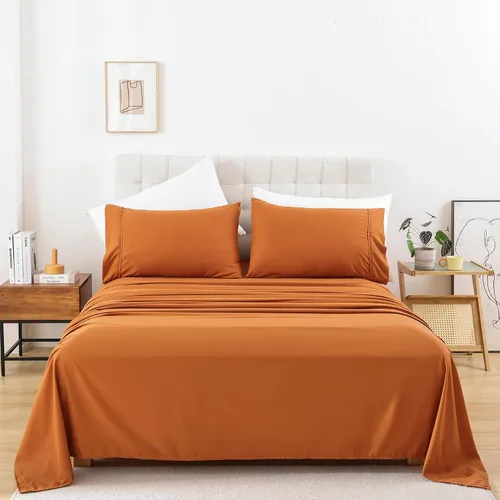 Vista 26 de Whitney Home Textile Juego de Sábanas Twin, Sábanas de Cama de Microfibra Suave de Hotel Tamaño Twin, Bolsillo Extra Profundo, Juego de Sábanas