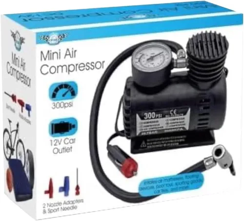 Vista 6 de Mini compresor de aire, 300 PSI, 12V, Artículo # GE001, para neumáticos e inflables