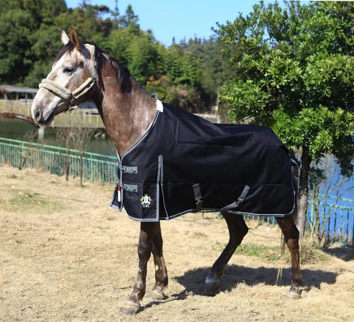 Vista 2 de T TEKE Mantas de participación de caballos Deluxe, 1200D impermeables y transpirables para el cuidado de caballos con relleno de 200 gramos