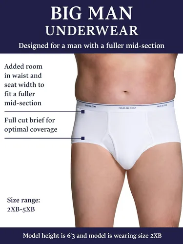 Vista 4 de Fruit of the Loom Men's Big and Tall Tag-Free Underwear