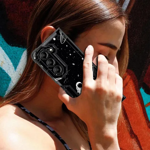 Vista 7 de Funda para Galaxy Z Fold 5 5G 2023, doble capa, protección contra caídas de grado militar de 10 pies, antideslizante, resistente a prueba de golpes