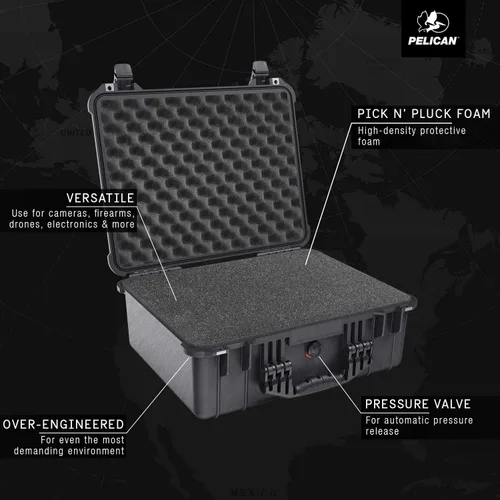 Vista 3 de Pelican Funda para cámara 1550 con espuma (negro)