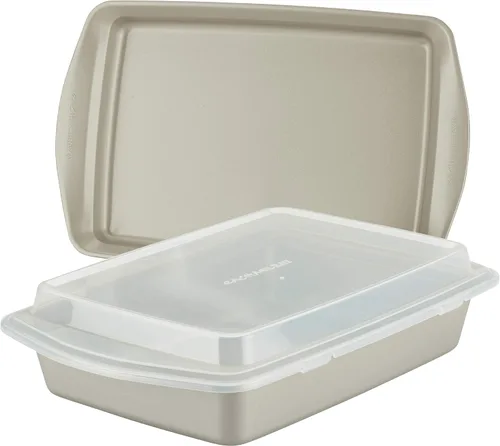 Vista 17 de Rachael Ray El juego de utensilios antiadherentes para hornear sin agarres incluye molde antiadherente para pan, moldes para hornear, moldes