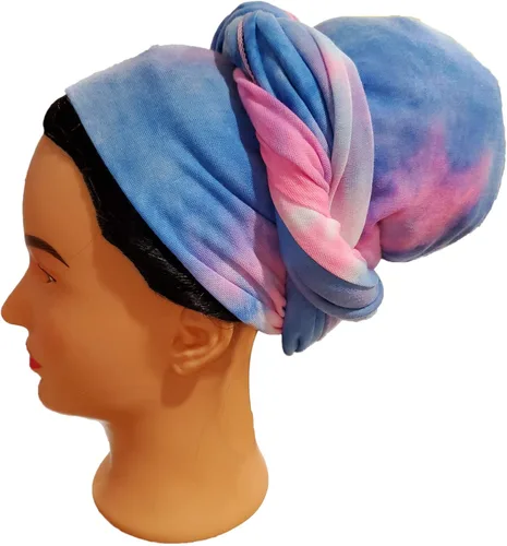Vista 18 de Ankara - Diadema suave con estampado africano para la cabeza, bufanda para el cabello largo, turbante, corbata, punto africano, envolturas
