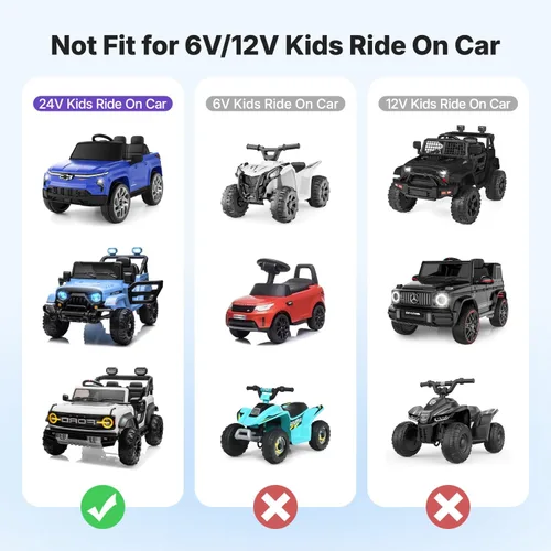 Vista 5 de Cargador de 24 V para juguetes de paseo, cargador de batería de 24 voltios