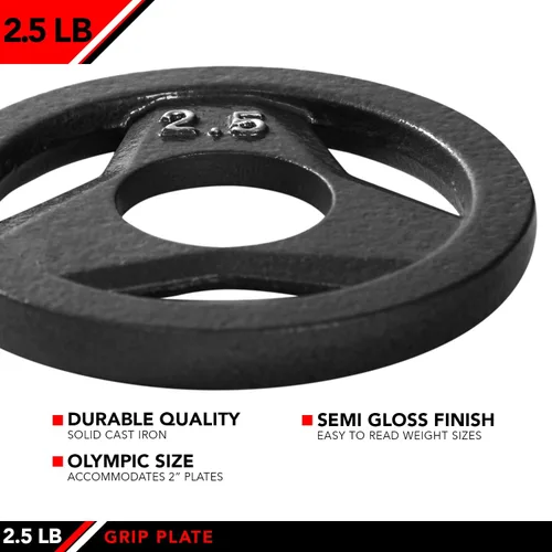 Vista 3 de JFIT Olympic 2 Inch Grip Plates and Bumper Plates for Barbell - Single Weights or Sets of 2 (Muliple Weights)