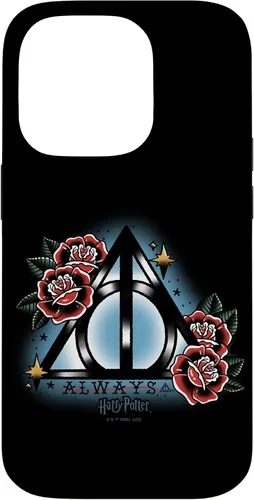 Vista 17 de iPhone 16 Harry Potter Always Deathly Hallows Symbol Floral Portrait Case
