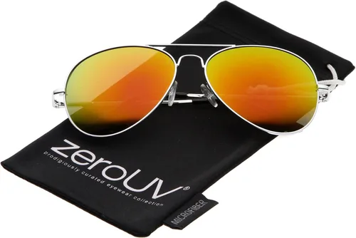 Vista 2 de zeroUV - Gafas de sol de aviador con espejo espejo completo y lente de espejo
