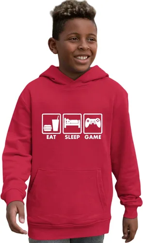 Vista 12 de Go All Out Eat Sleep Game - Sudadera con capucha para hombre y mujer Verde Irlandés