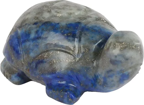Vista 3 de GEMHUB Figura de estatua de tortuga de lapislázuli tallada a mano aprox. 226.00 quilates, Gema, Lapislázuli natural