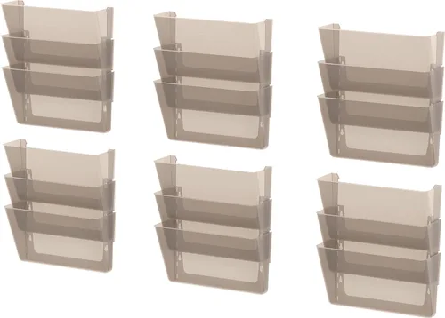 Vista 17 de Storex Archivadores de pared, tamaño legal, 16 x 10.55 x 4 pulgadas, transparentes, juego de 2 (70224A06C)