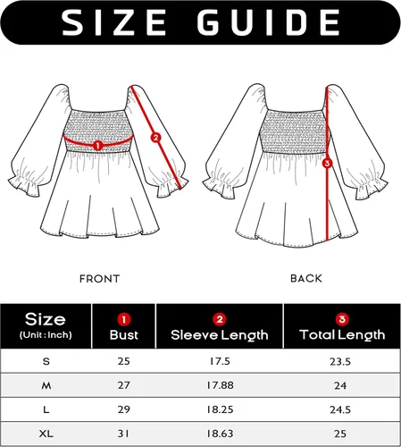 Vista 6 de noflik Women's Ruffle Flowy Peplum Babydoll Blouse Top