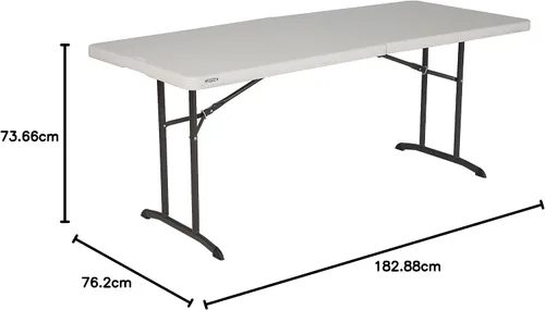Vista 14 de Lifetime 80382 - Mesa plegable comercial (5.9 ft), color almendra