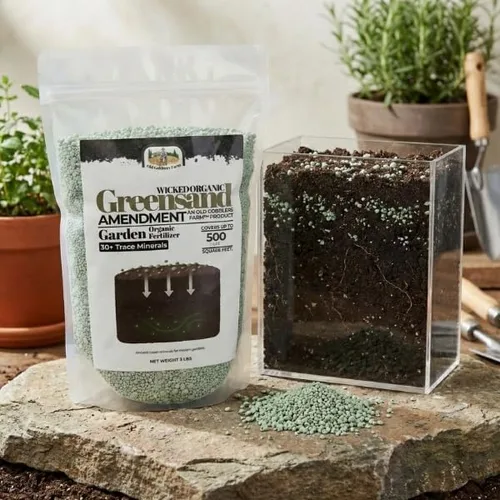 Vista 5 de Old Cobblers Farm Greensand Fertilizante para suelo, césped, jardines, árboles, arbustos, plantas en contenedores, mejoramiento de suelo orgánico