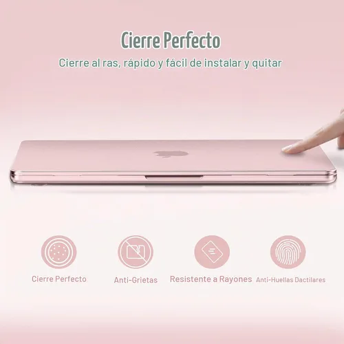 Vista 2 de MOSISO Compatible con MacBook Neo Case 13 pulgadas 2026 A3404 A18 Pro Chip Rubor transparente