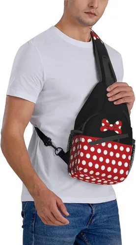 Vista 8 de Red Spider Pecho Sling Bag Casual Para Mujeres y Hombres Crossbody Sling Mochila Bandolera Bolsa De Hombro Para Viajes Senderismo Gimnasio