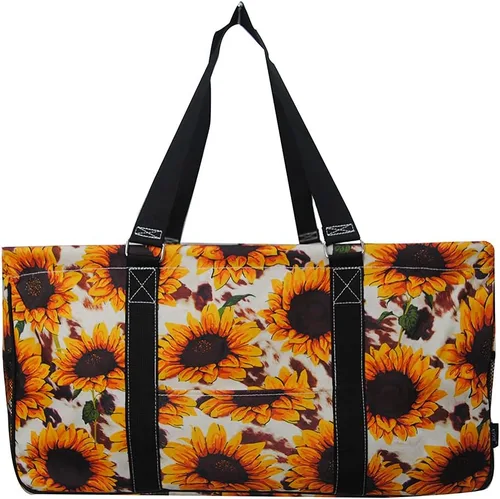 Vista 303 de NGIL Bolsa de comestibles reutilizable extra grande plegable de gran tamaño para comestibles, almacenamiento, picnic, playa, Estampado