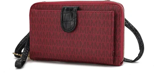 Vista 16 de MKF Collection Bolso cruzado para mujer, diseño de mensajero, cartera de mano