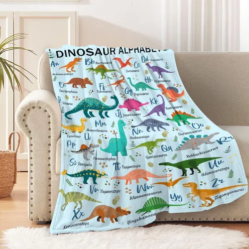 Vista 17 de Manta ligera de franela de dinosaurio de nuggets de pollo, regalos para niñas y mujeres en todas las estaciones, para cama, sofá, 30 x 40 pulgadas