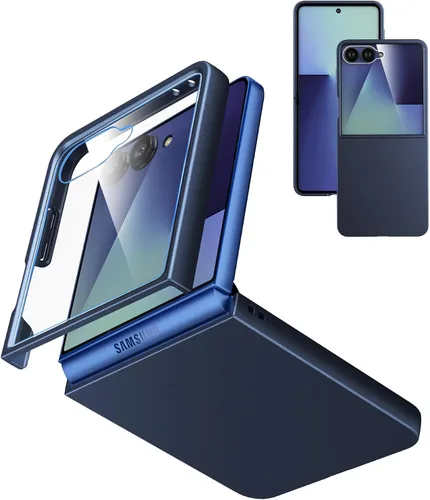 Vista 11 de Cresee Funda para Samsung Galaxy Z Flip 5 (2023) con protector de pantalla de cubierta, funda delgada para teléfono de PC dura para Galaxy Z Flip5