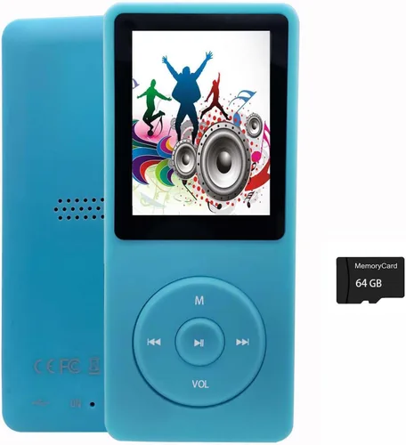 Vista 11 de Reproductor de MP3 de 64 GB con altavoz, auriculares, reproductor de música portátil para niños, soporte para grabación de voz, imagen, video, libro