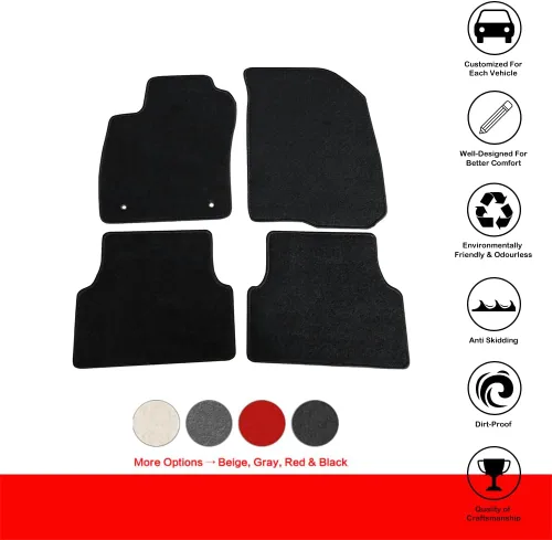 Vista 3 de IKON MOTORSPORTS - Alfombrillas compatibles con Chevrolet Sonic 2012-2020, 4Dr Factory Fitment, alfombrillas delanteras y traseras de nailon