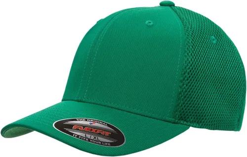 Vista 90 de Flexfit - Gorra ajustable de malla elástica en dos tonos Negro