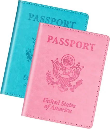 Vista 15 de Herain Soporte para pasaporte para viaje y crucero, 2 piezas, funda para pasaporte, cartera, regalo de viaje, para mujeres, hombres, familia