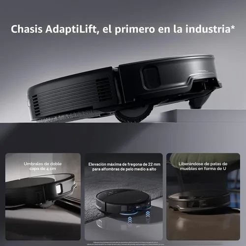Vista 3 de roborock Saros 10R Robot aspirador y trapeador, succión de 22,000 Pa, sin enredos, ultra delgado de 3.14 pulgadas, tecnología FlexiArm Riser