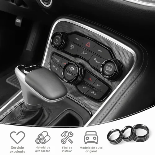 Vista 4 de para Challenger Cubierta de Mando de AC/Radio para Dodge Charger 2011+/Challenger 2015+/RAM 2012-2017/Durango 2016-2022/Chrysler 300C 2011+ Negro