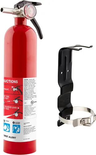 Vista 7 de First Alert DHOME1 Extintor de incendios estándar recargable para el hogar, clasificación UL 1-A:10-B:C, peltre